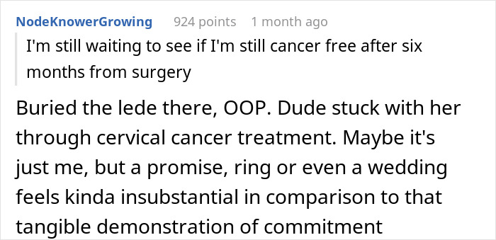 Guy Says “No Degree, No Ring,” Annoyed GF Just Wants The Promise That Their Relationship Is Solid