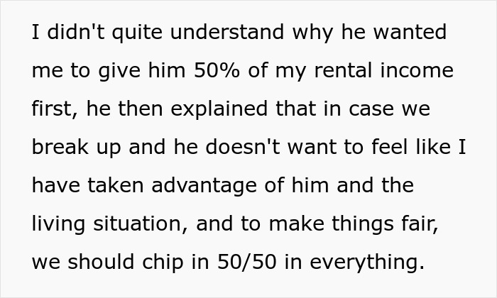 &ldquo;I Don’t Feel This Is A 50/50 Deal&rdquo;: Woman Pushes Back Against BF&rsquo;s Unusual Move-In Condition