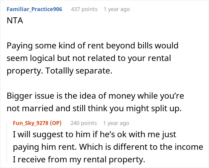 &ldquo;I Don’t Feel This Is A 50/50 Deal&rdquo;: Woman Pushes Back Against BF&rsquo;s Unusual Move-In Condition