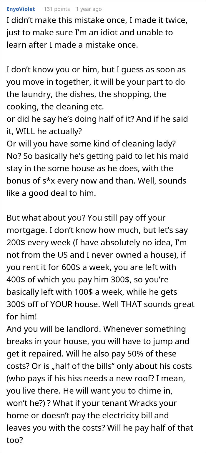 &ldquo;I Don’t Feel This Is A 50/50 Deal&rdquo;: Woman Pushes Back Against BF&rsquo;s Unusual Move-In Condition