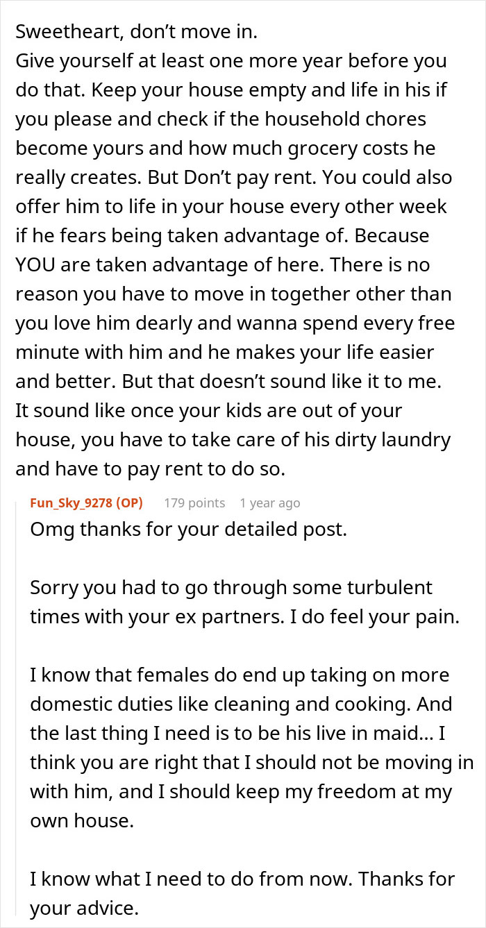 &ldquo;I Don’t Feel This Is A 50/50 Deal&rdquo;: Woman Pushes Back Against BF&rsquo;s Unusual Move-In Condition