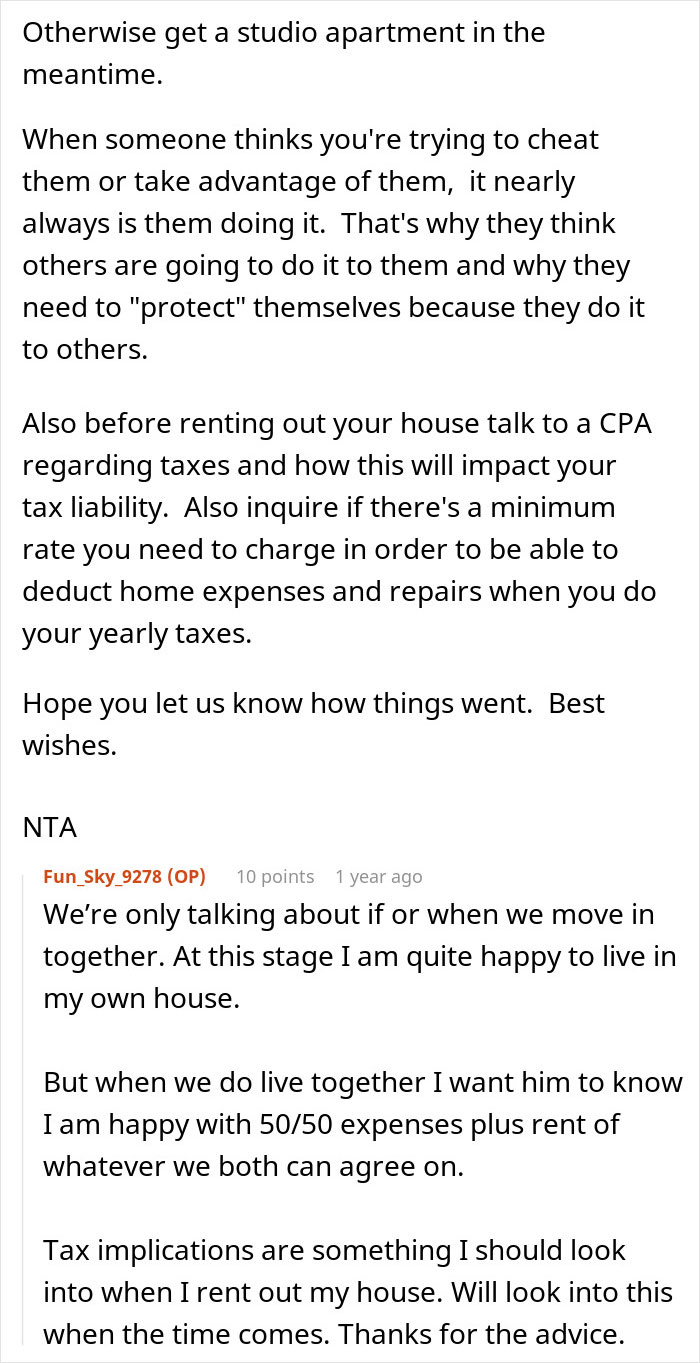 &ldquo;I Don’t Feel This Is A 50/50 Deal&rdquo;: Woman Pushes Back Against BF&rsquo;s Unusual Move-In Condition