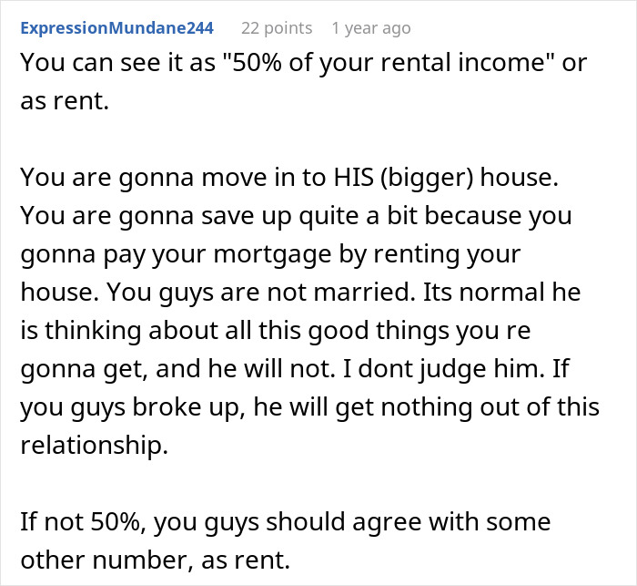 &ldquo;I Don’t Feel This Is A 50/50 Deal&rdquo;: Woman Pushes Back Against BF&rsquo;s Unusual Move-In Condition