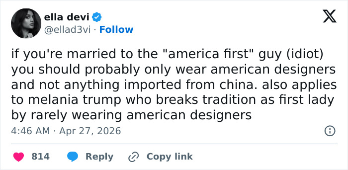 Pete Hegseth’s Wife Faces Backlash Over “Temu” Dress For White House Correspondents’ Dinner