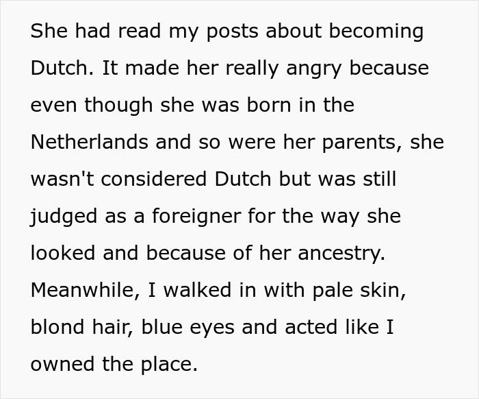 &ldquo;I Was Assigned American At Birth&rdquo;: Woman Identifies As Dutch, Shocked As Dutch Colleagues Avoid Her