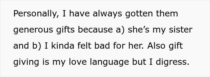 Couple Cry Poor For Years, But Expect Lavish $500 Gifts And Expenses Paid, Sis Finds Out The Truth