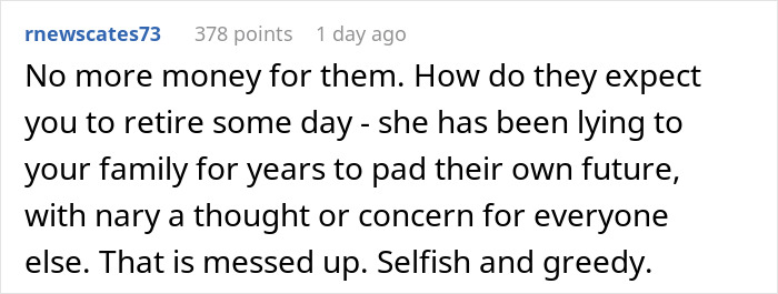 Couple Cry Poor For Years, But Expect Lavish $500 Gifts And Expenses Paid, Sis Finds Out The Truth