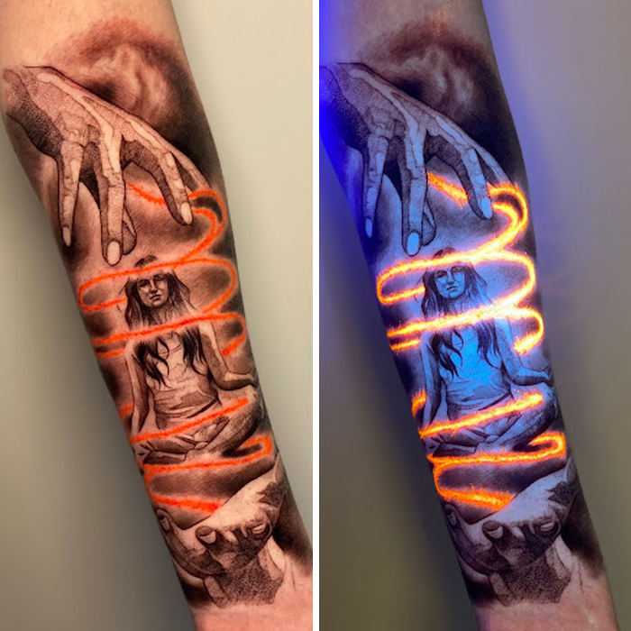 40 UV Tattoos I Created That Only Reveal Their Magic Under Blacklight