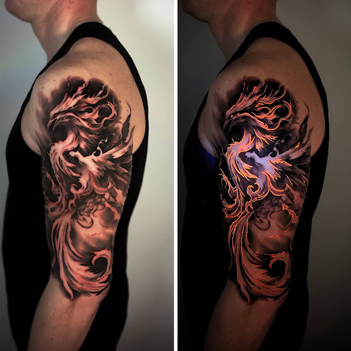 40 UV Tattoos I Created That Only Reveal Their Magic Under Blacklight