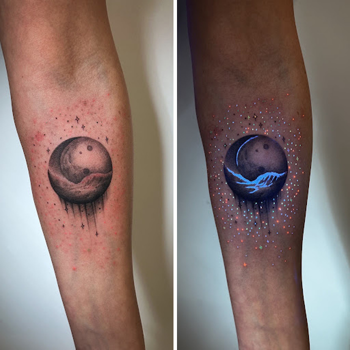 40 UV Tattoos I Created That Only Reveal Their Magic Under Blacklight