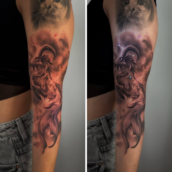 40 UV Tattoos I Created That Only Reveal Their Magic Under Blacklight