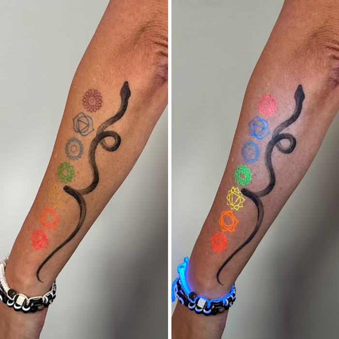 40 UV Tattoos I Created That Only Reveal Their Magic Under Blacklight