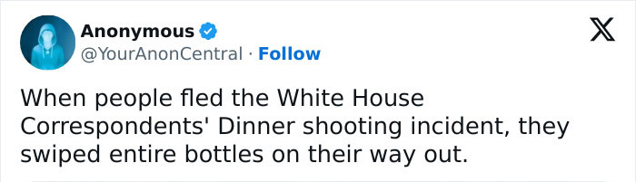 Woman Slammed For Bizarre Act Amid Chaos After White House Correspondents&rsquo; Dinner Attack