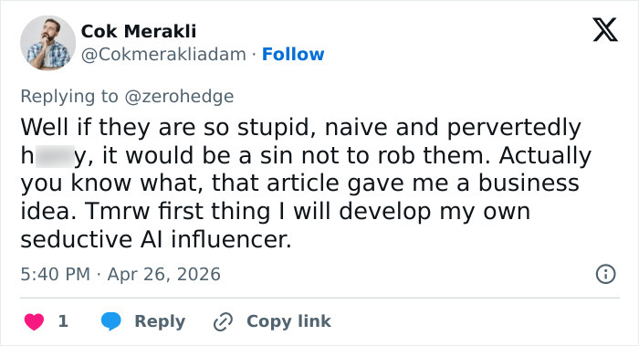 The Grim Warning Sign From AI Influencers That Keep Racking Up Comments From Lonely Men: “Loss Of Humanity”