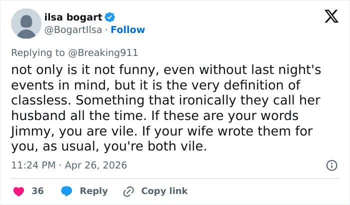 Melania Trump Blasts &lsquo;Coward&rsquo; Jimmy Kimmel Over Monologue Delivered Days Before WHCD Attack