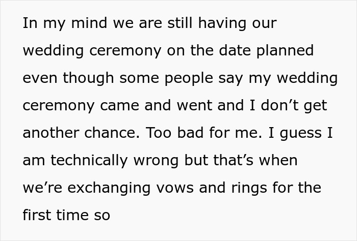 Couple Legally Marries Months Before The Wedding Ceremony, Bride Starts Panicking That It Will Upset Guests