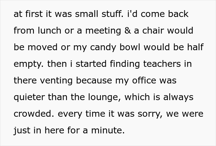 Staff Offended When Counselor Locks Their Private Office, Mad As Nobody Can Secretly Use It Anymore