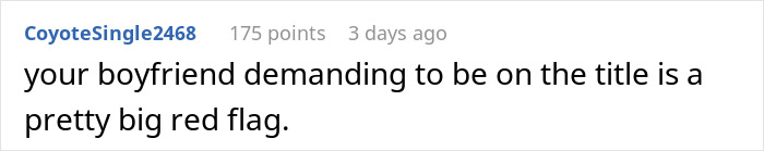 Woman Stands Firm On Accepting Property In Her Name, Boyfriend Takes It As A Personal Attack