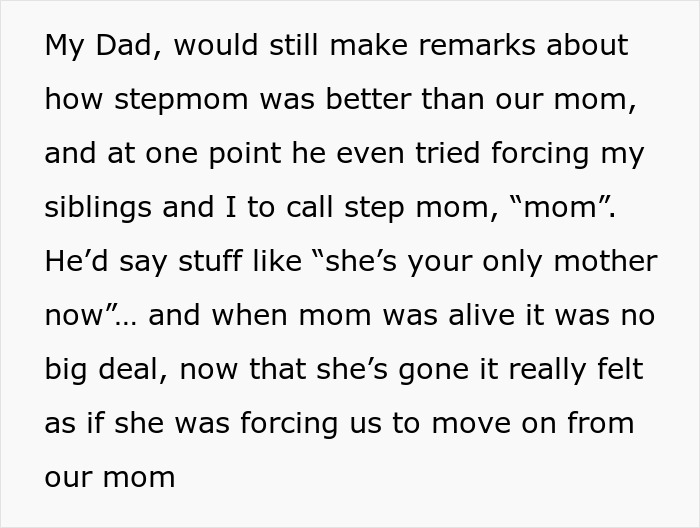 Dad Pushes Kids To Replace Late Mom With Stepmom, Teen Says He&rsquo;s The Reason They Don&rsquo;t Like Her