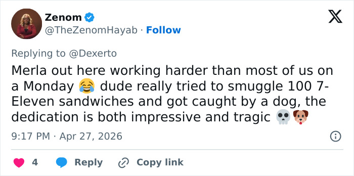 US Customs K-9 Beagle Becomes Viral Sensation After Catching Passenger With 100 Sandwiches