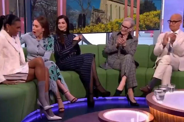 Meryl Streep And Stanley Tucci&rsquo;s Viral Eye Roll Toward Emily Blunt During Awkward Interview