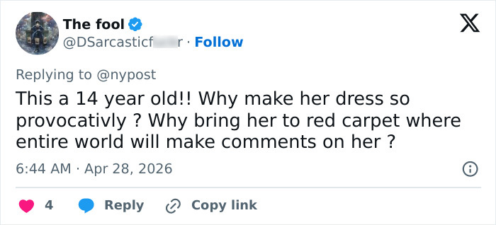 Pink Under Fire Over 14YO Daughter Willow’s “Inappropriate” Red Carpet Look