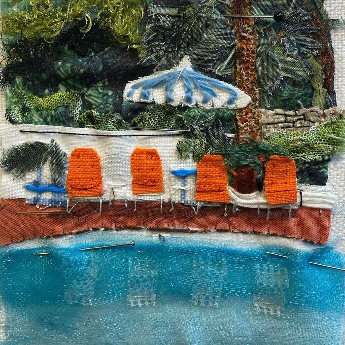 Artist Uses Embroidery And Recycled Fabrics To Capture The Magic Of Simple Everyday Scenes (55 Pics)