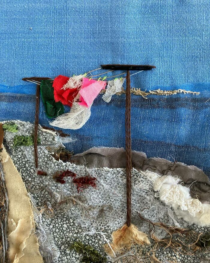 Artist Uses Embroidery And Recycled Fabrics To Capture The Magic Of Simple Everyday Scenes (55 Pics)