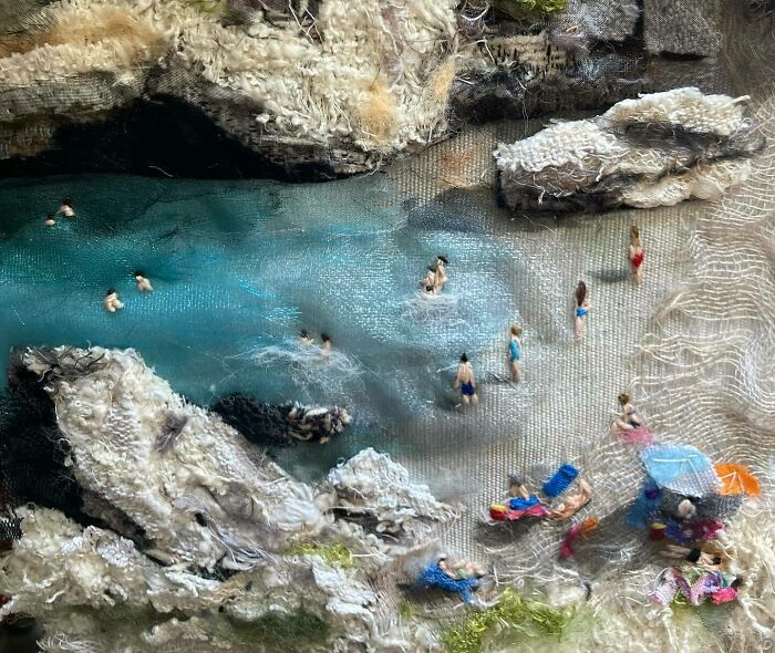 Artist Uses Embroidery And Recycled Fabrics To Capture The Magic Of Simple Everyday Scenes (55 Pics)