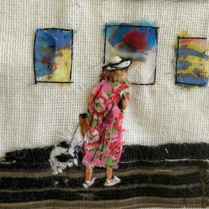 Artist Uses Embroidery And Recycled Fabrics To Capture The Magic Of Simple Everyday Scenes (55 Pics)