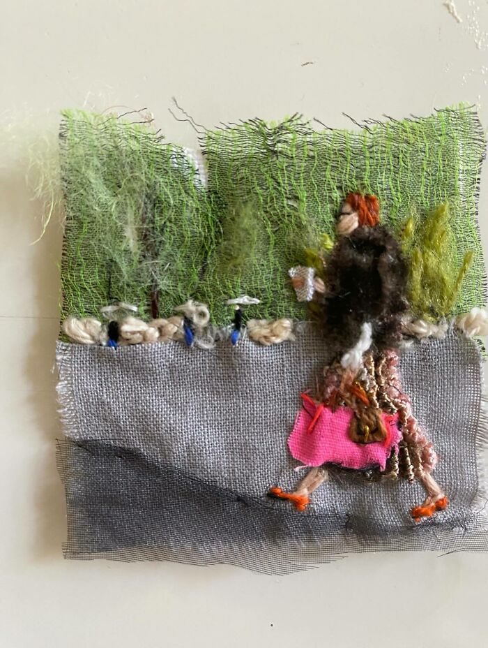 Artist Uses Embroidery And Recycled Fabrics To Capture The Magic Of Simple Everyday Scenes (55 Pics)