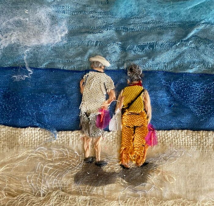 Artist Uses Embroidery And Recycled Fabrics To Capture The Magic Of Simple Everyday Scenes (55 Pics)