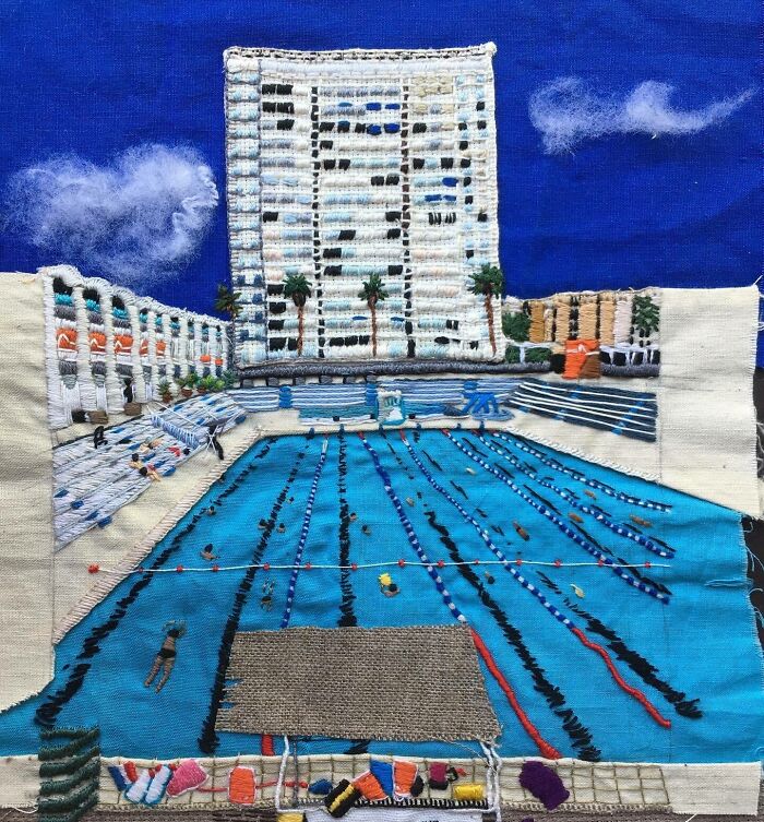 Artist Uses Embroidery And Recycled Fabrics To Capture The Magic Of Simple Everyday Scenes (55 Pics)