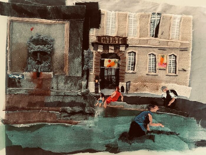 Artist Uses Embroidery And Recycled Fabrics To Capture The Magic Of Simple Everyday Scenes (55 Pics)