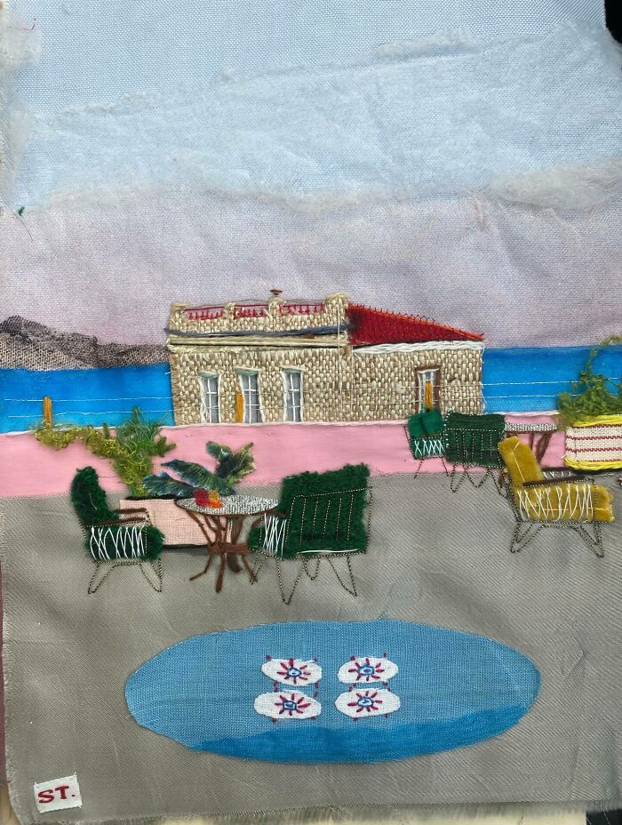 Artist Uses Embroidery And Recycled Fabrics To Capture The Magic Of Simple Everyday Scenes (55 Pics)