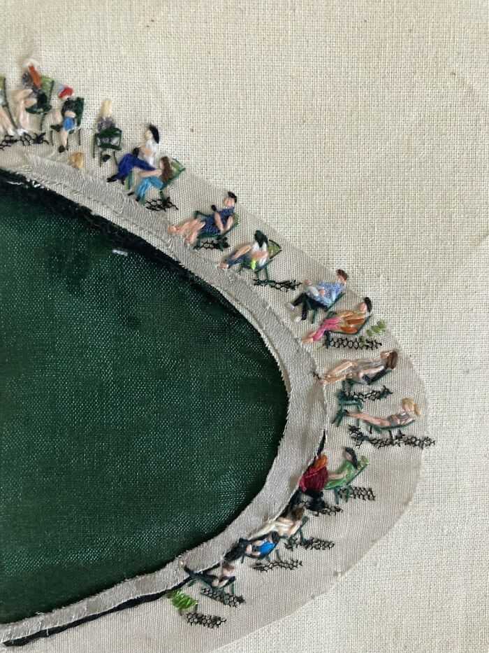 Artist Uses Embroidery And Recycled Fabrics To Capture The Magic Of Simple Everyday Scenes (55 Pics)