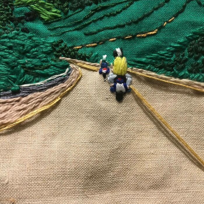 Artist Uses Embroidery And Recycled Fabrics To Capture The Magic Of Simple Everyday Scenes (55 Pics)