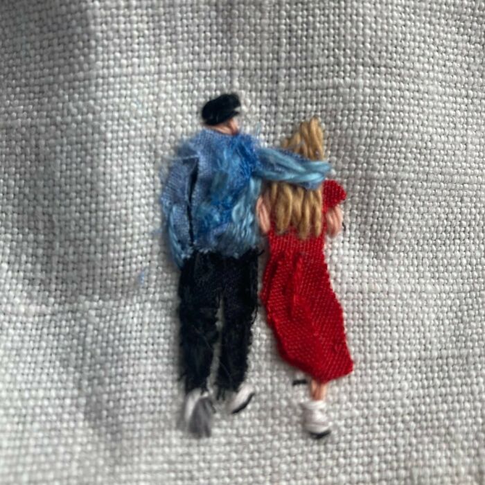 Artist Uses Embroidery And Recycled Fabrics To Capture The Magic Of Simple Everyday Scenes (55 Pics)