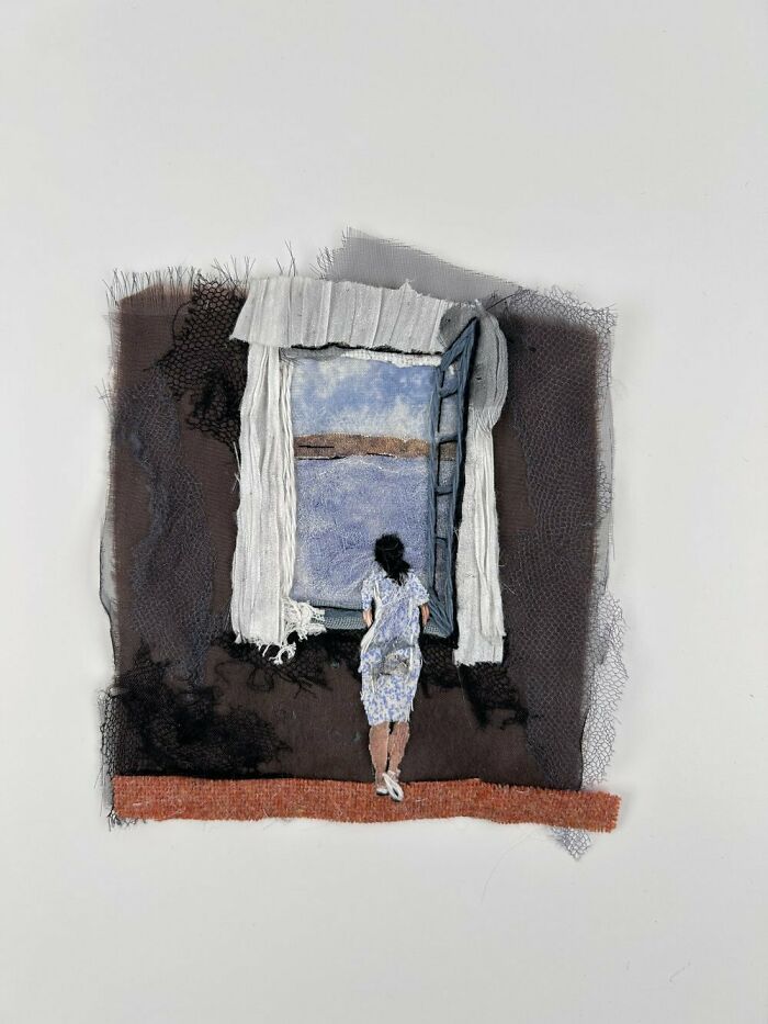 Artist Uses Embroidery And Recycled Fabrics To Capture The Magic Of Simple Everyday Scenes (55 Pics)