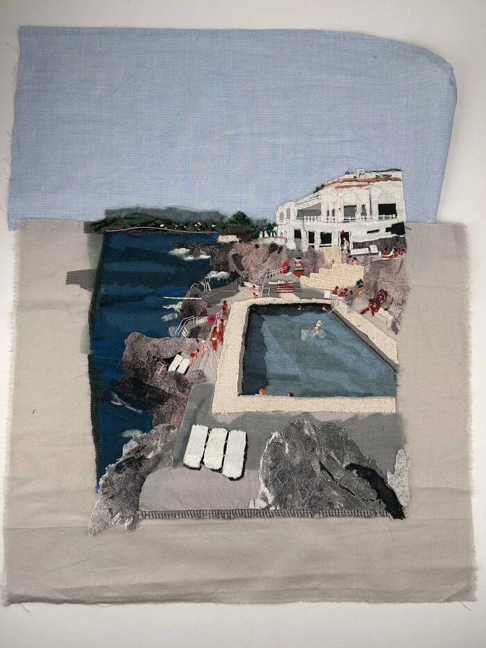Artist Uses Embroidery And Recycled Fabrics To Capture The Magic Of Simple Everyday Scenes (55 Pics)