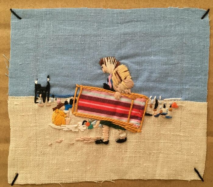 Artist Uses Embroidery And Recycled Fabrics To Capture The Magic Of Simple Everyday Scenes (55 Pics)