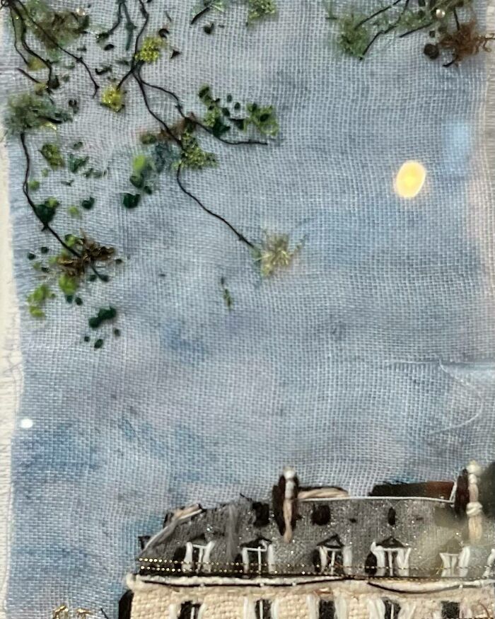 Artist Uses Embroidery And Recycled Fabrics To Capture The Magic Of Simple Everyday Scenes (55 Pics)