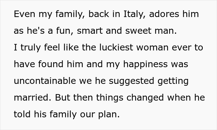 Italian Woman’s Engagement Falls Into Doubt After Native Fiancé’s Family Rejects Her For Her Blood