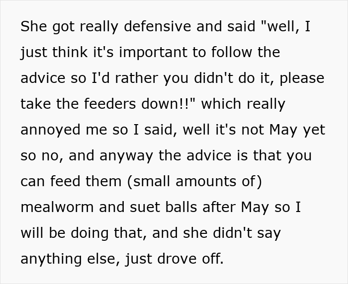 Tenant Mortified After Noticing Landlady Removes Her Bird Feeders, Considers Involving Police