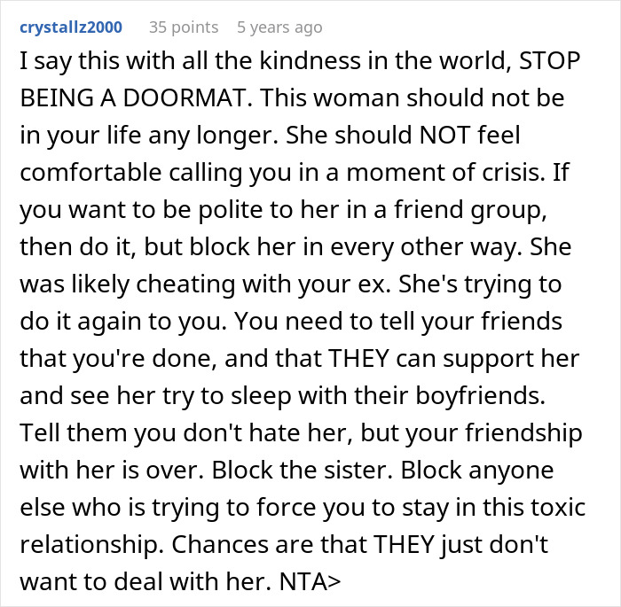 Woman Leaves Friend In Crisis After Realizing What She Was Really Trying To Do: &ldquo;I&rsquo;m Moving On With My Life&rdquo;