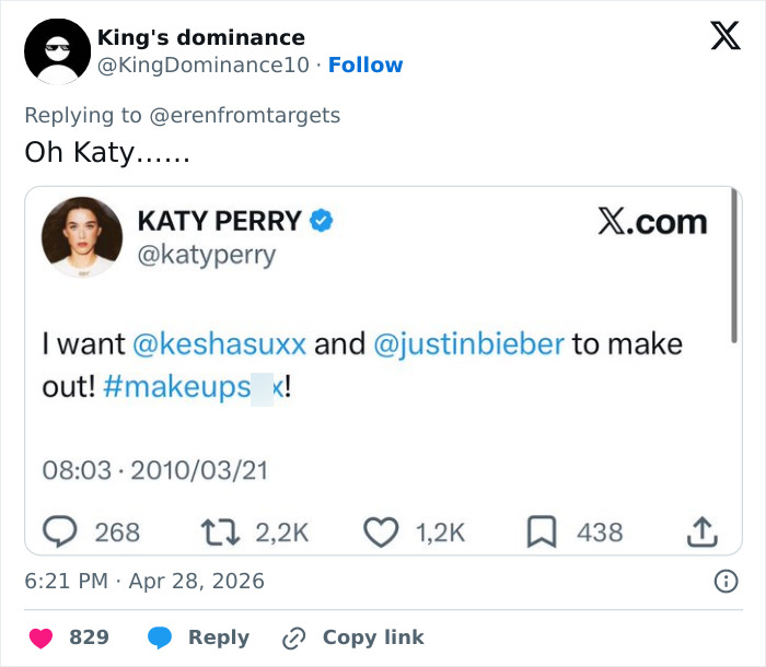 Katy Perry’s Comment About Justin Bieber In 2010 Horrifies Fans After They Learn How Old He Was