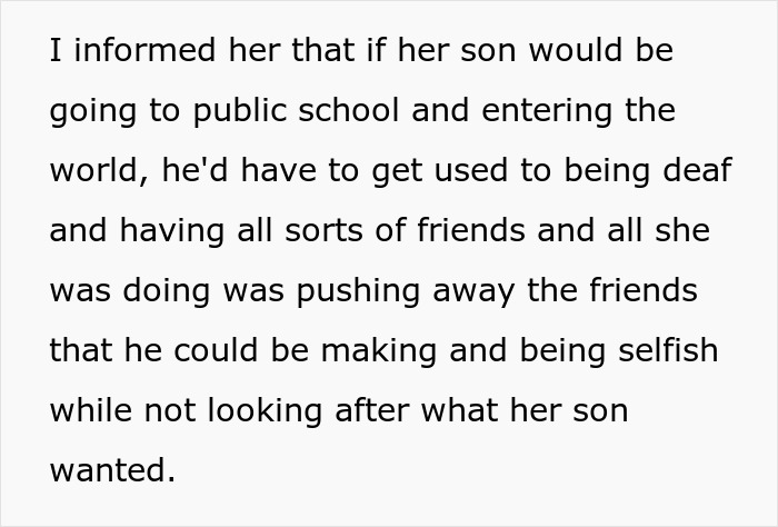 Controlling Mom Enforces Loneliness On Deaf Son Out Of Fear, Gets Called Out By Another Parent