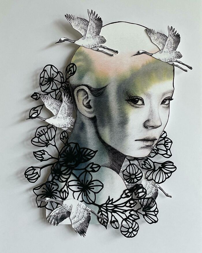37 Delicate Paper Cut Collages By This Artist That Explore Identity Through Layers And Shadow