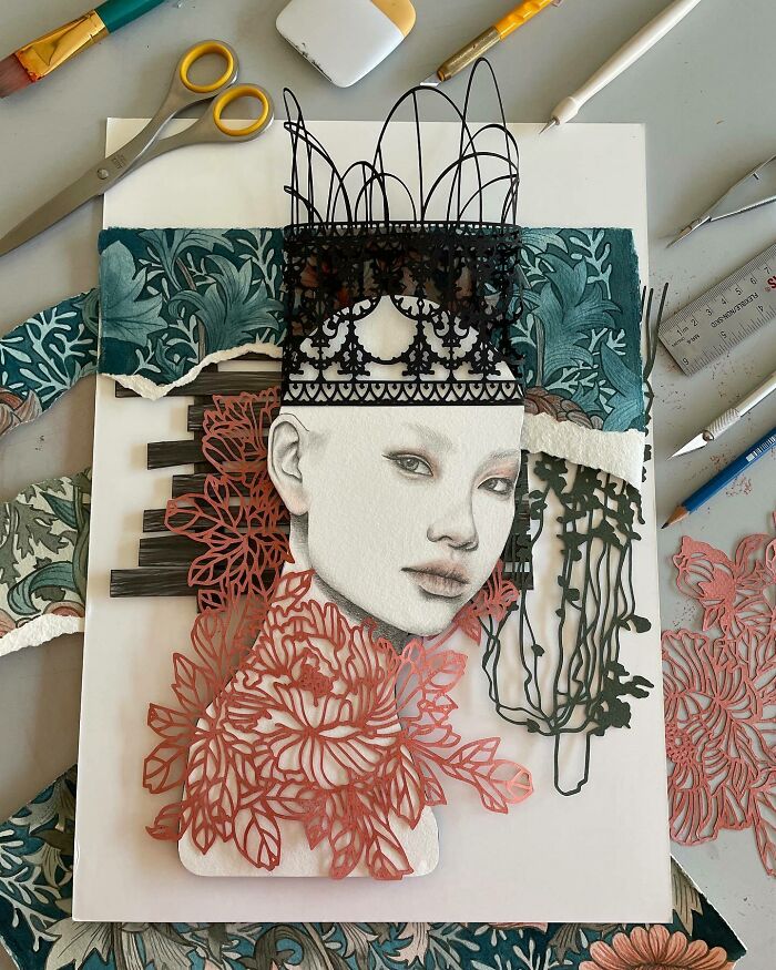 37 Delicate Paper Cut Collages By This Artist That Explore Identity Through Layers And Shadow
