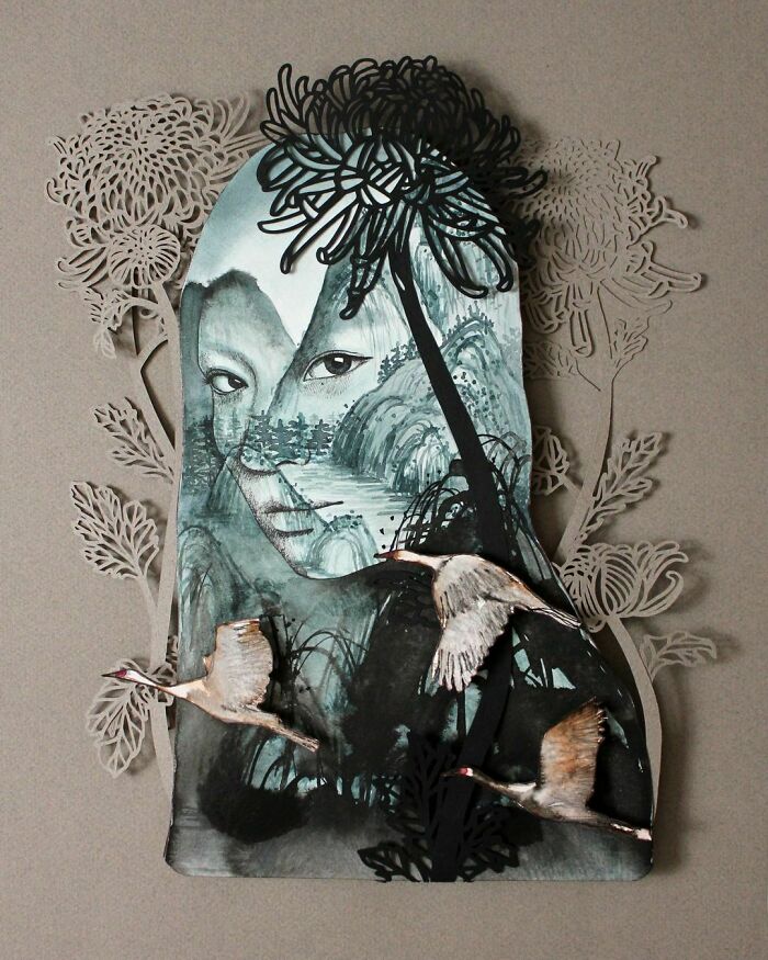 37 Delicate Paper Cut Collages By This Artist That Explore Identity Through Layers And Shadow